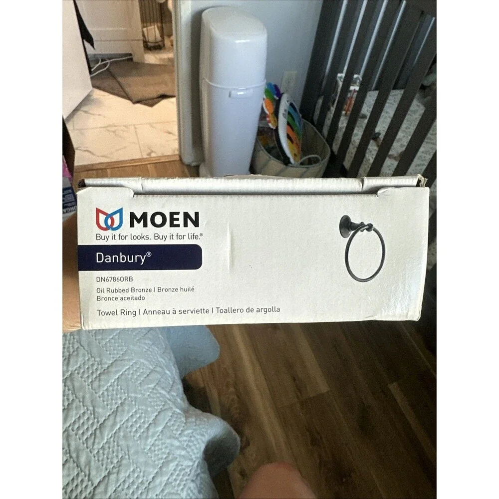 Moen Danbury DN6786ORB Towel Ring Oil Rubbed Bronze Bathroom Holder NIB